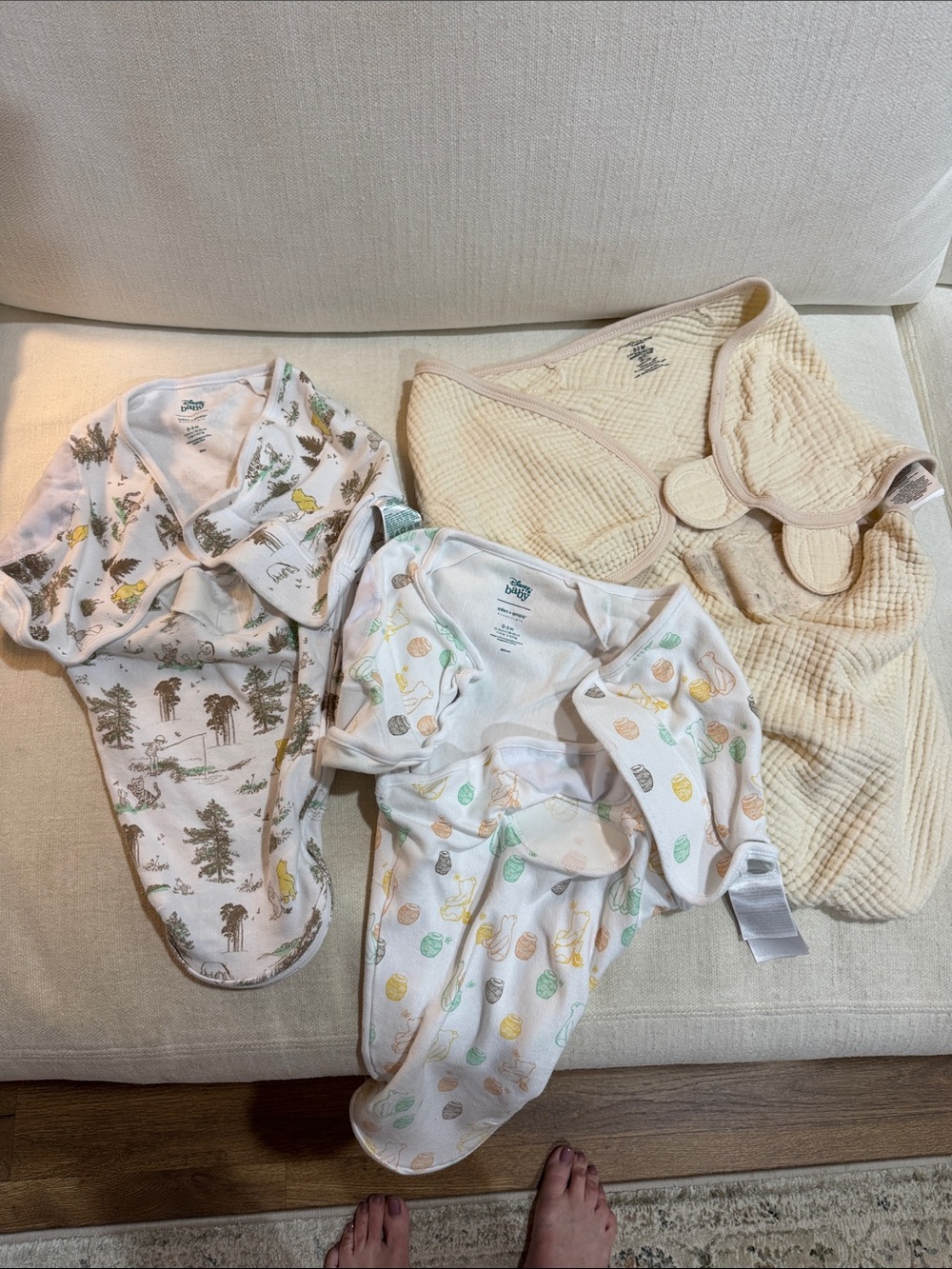 Disney and Swaddle Me and Pastel Baby Swaddle Set with Winnie The Pooh